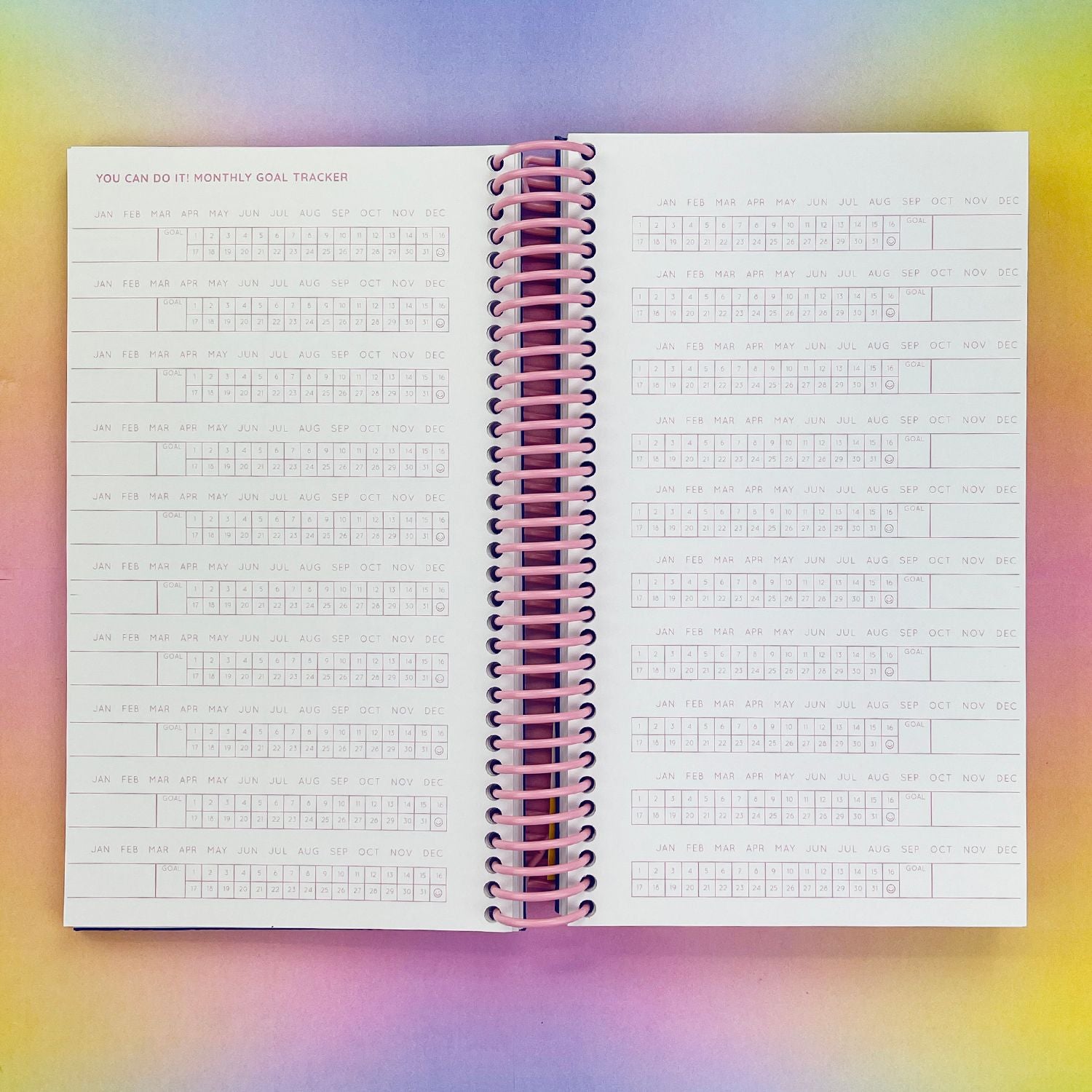 Rainbows Forever 12 Month Planner