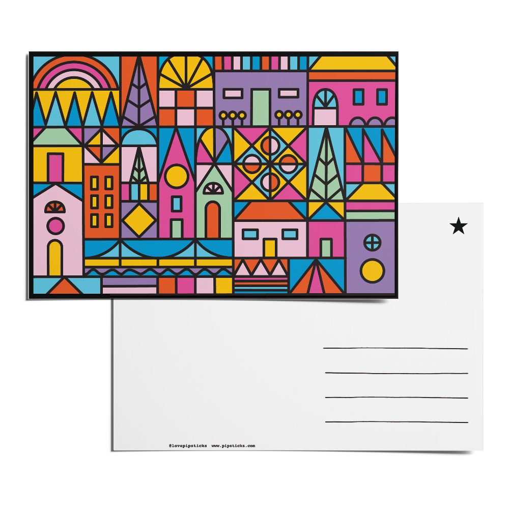 Stained Glass Village Postcard Pack