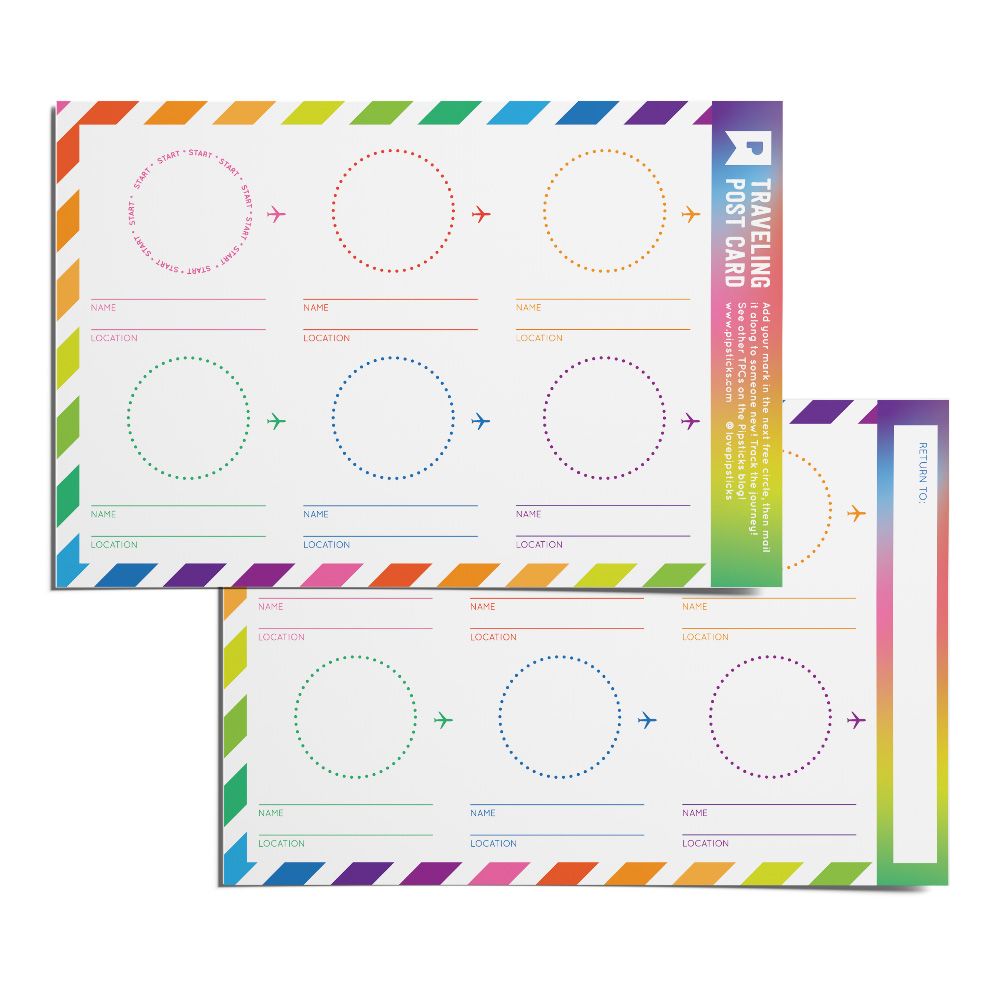 Rainbow Traveling Postcard Pack