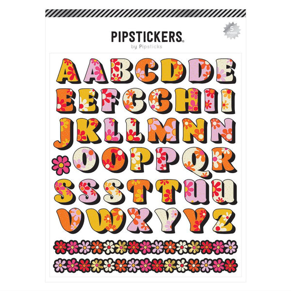 Pipsticks Retro Blues Big Alphabet (5ct)