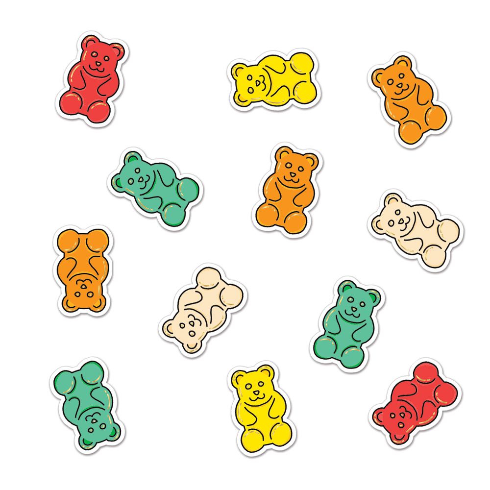 Yummy Gummy Sticker Confetti