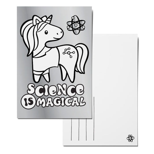 Color-in Science Is Magical Postcard Pack