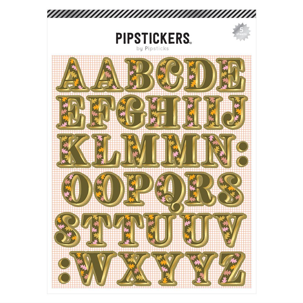 Golden Toleware Big Alphabet (5ct)