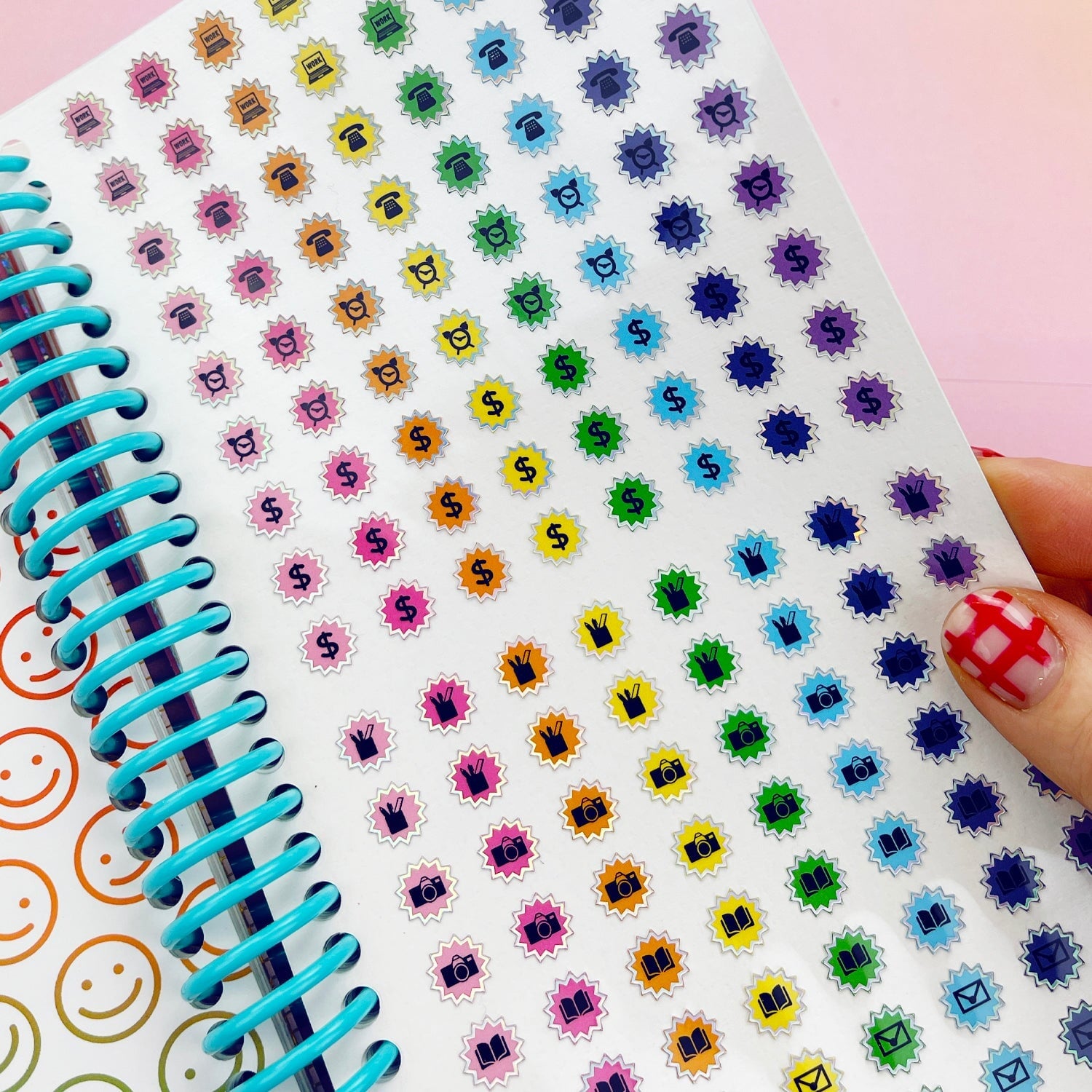 RAINBOW DOT MONTHLY Layout Planner Stickers