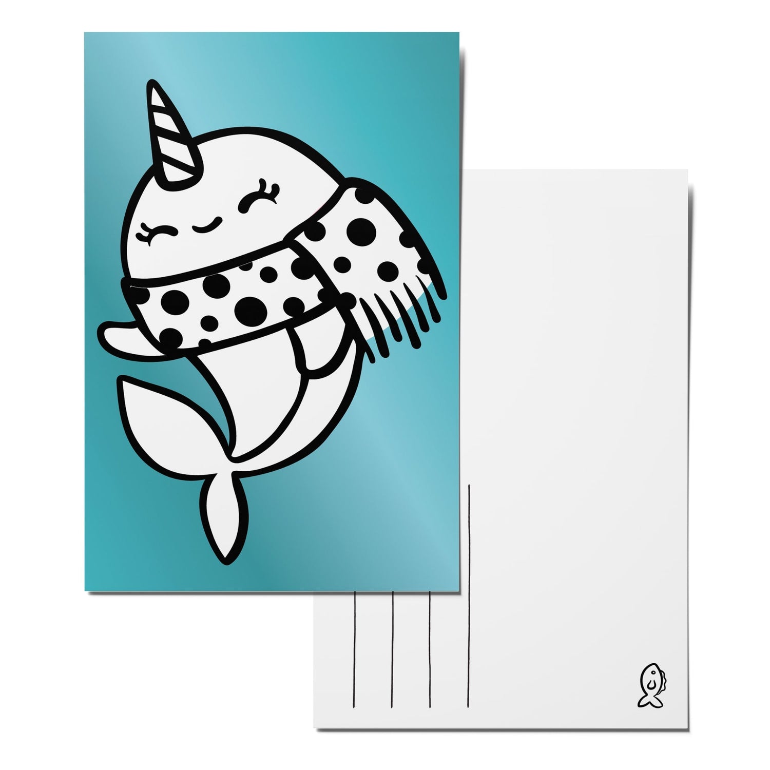 Color-in Narwhal Postcard Pack