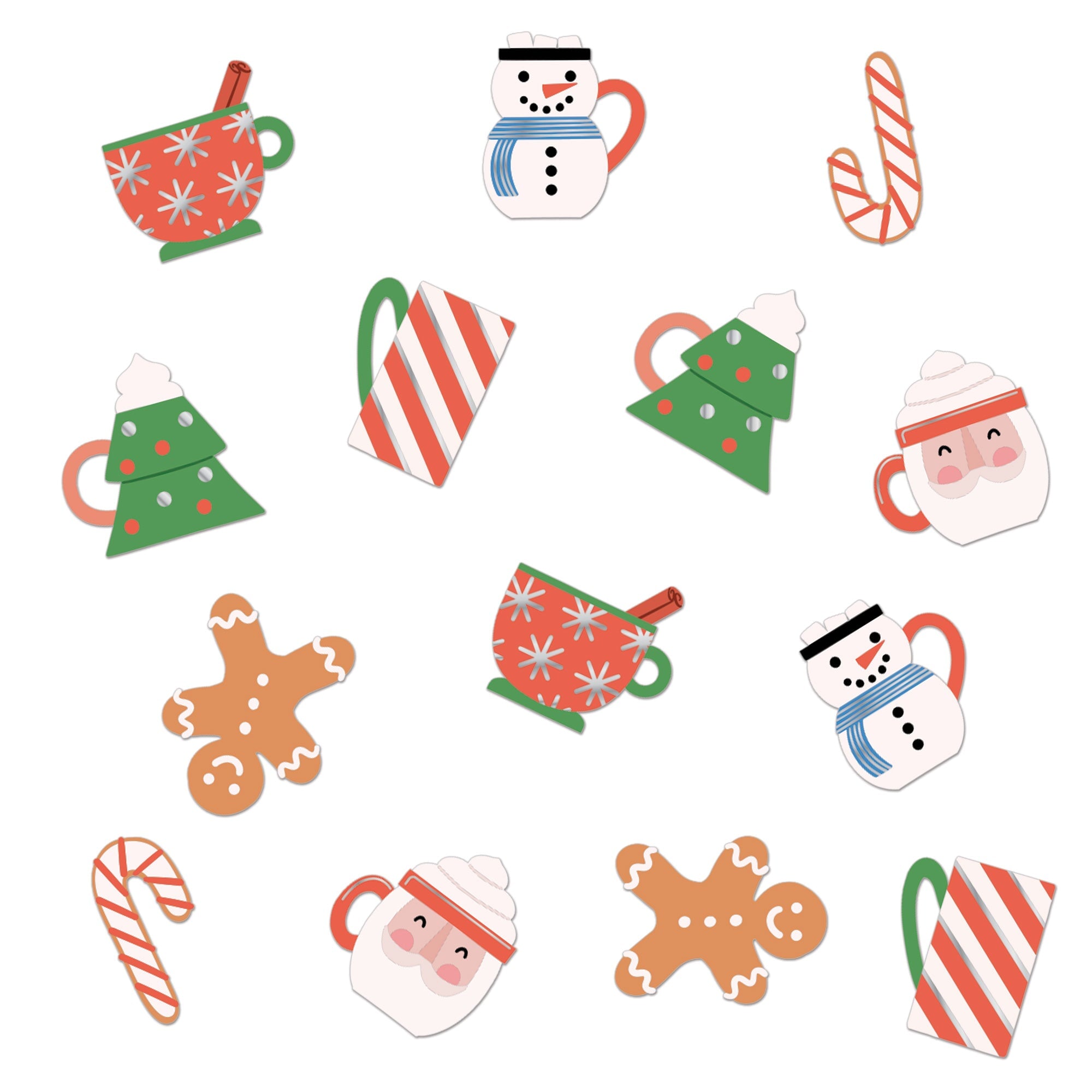 Merry Mugs Sticker Confetti