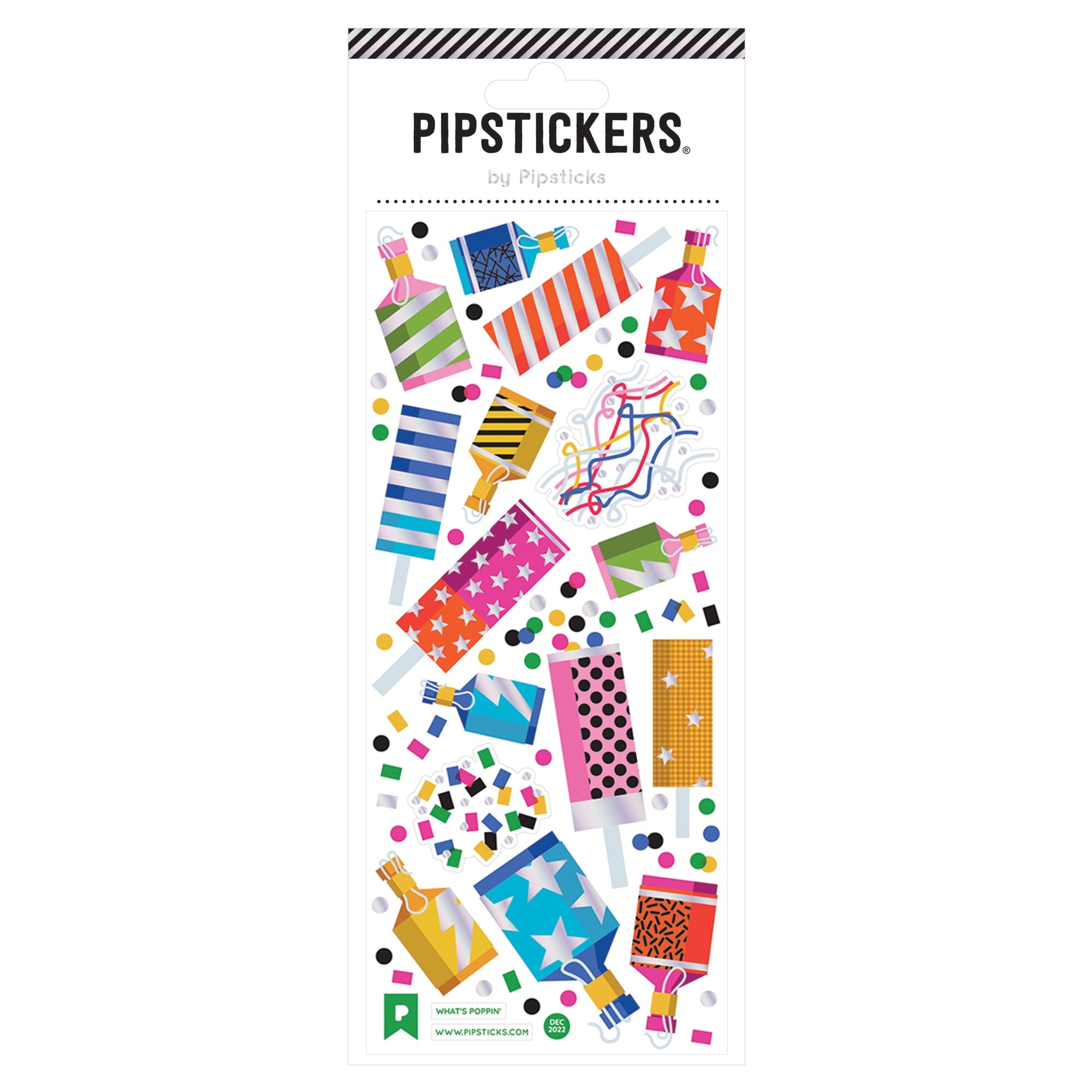 Festive Party Popper Stickers