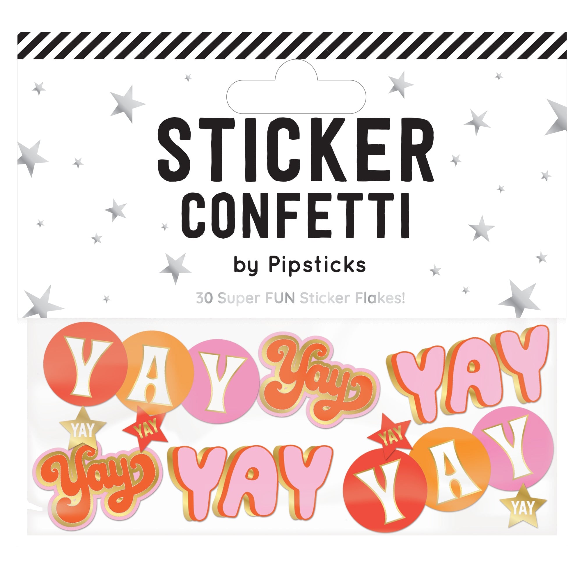 Yay All The Way Sticker Confetti