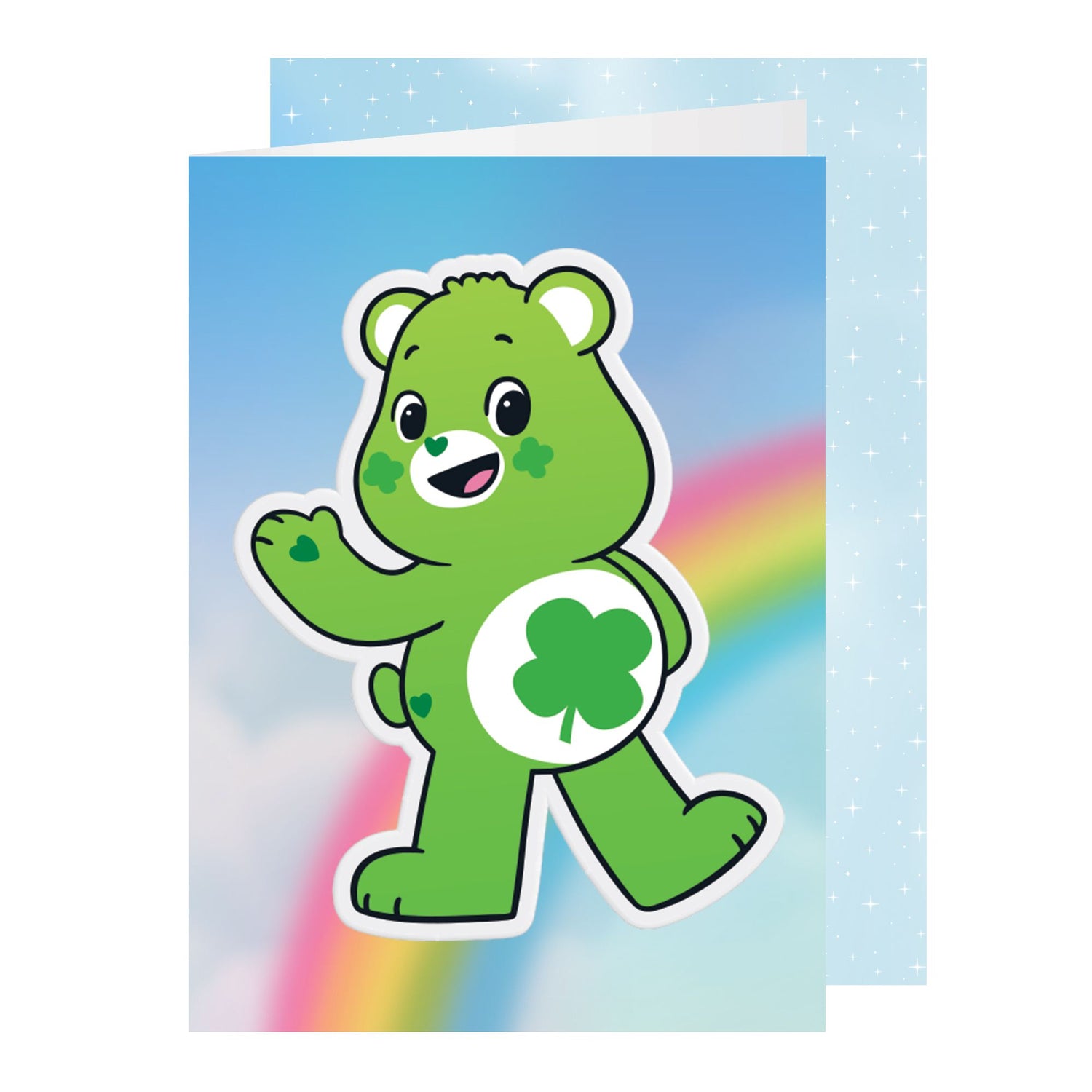 Good Luck Bear Big Puffy Greeting Card