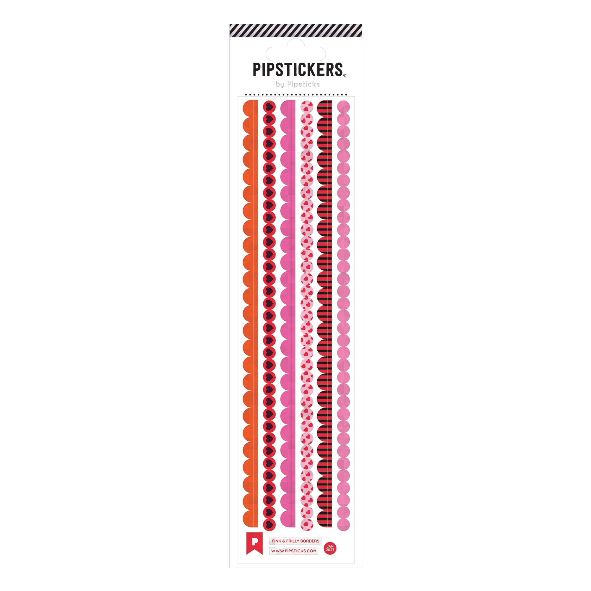Pink Frilly Border Stickers