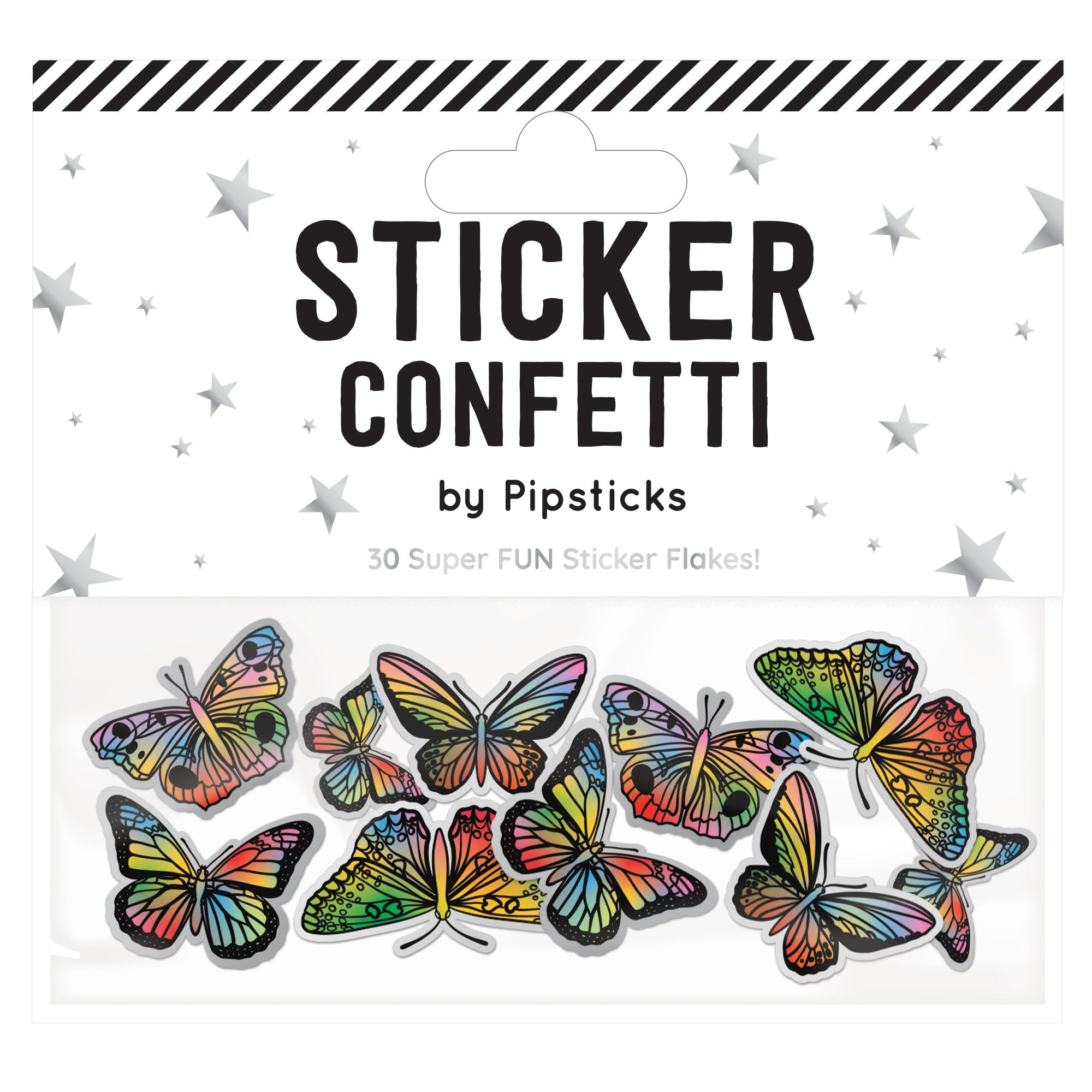 Multicolor Monarchs Sticker Confetti