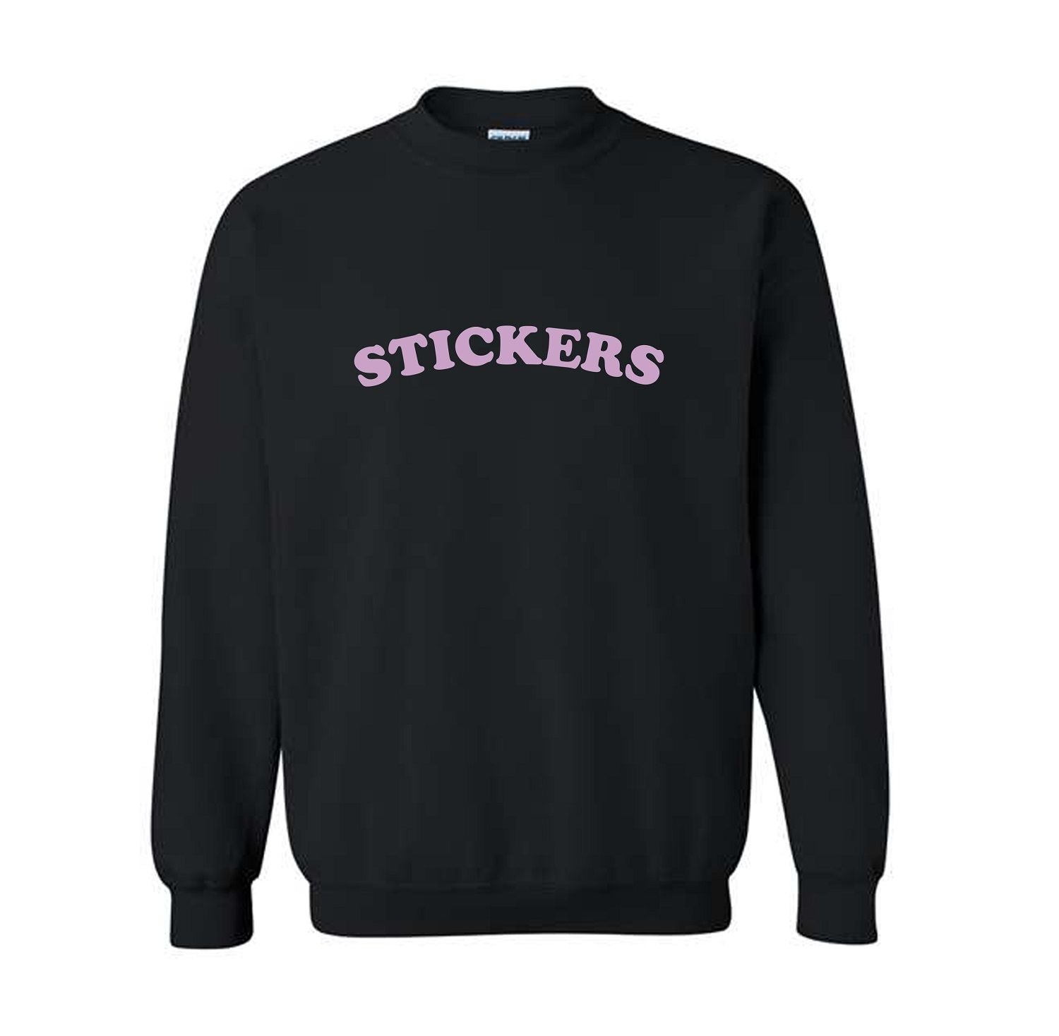 STICKERS Crewneck Sweatshirt: Black