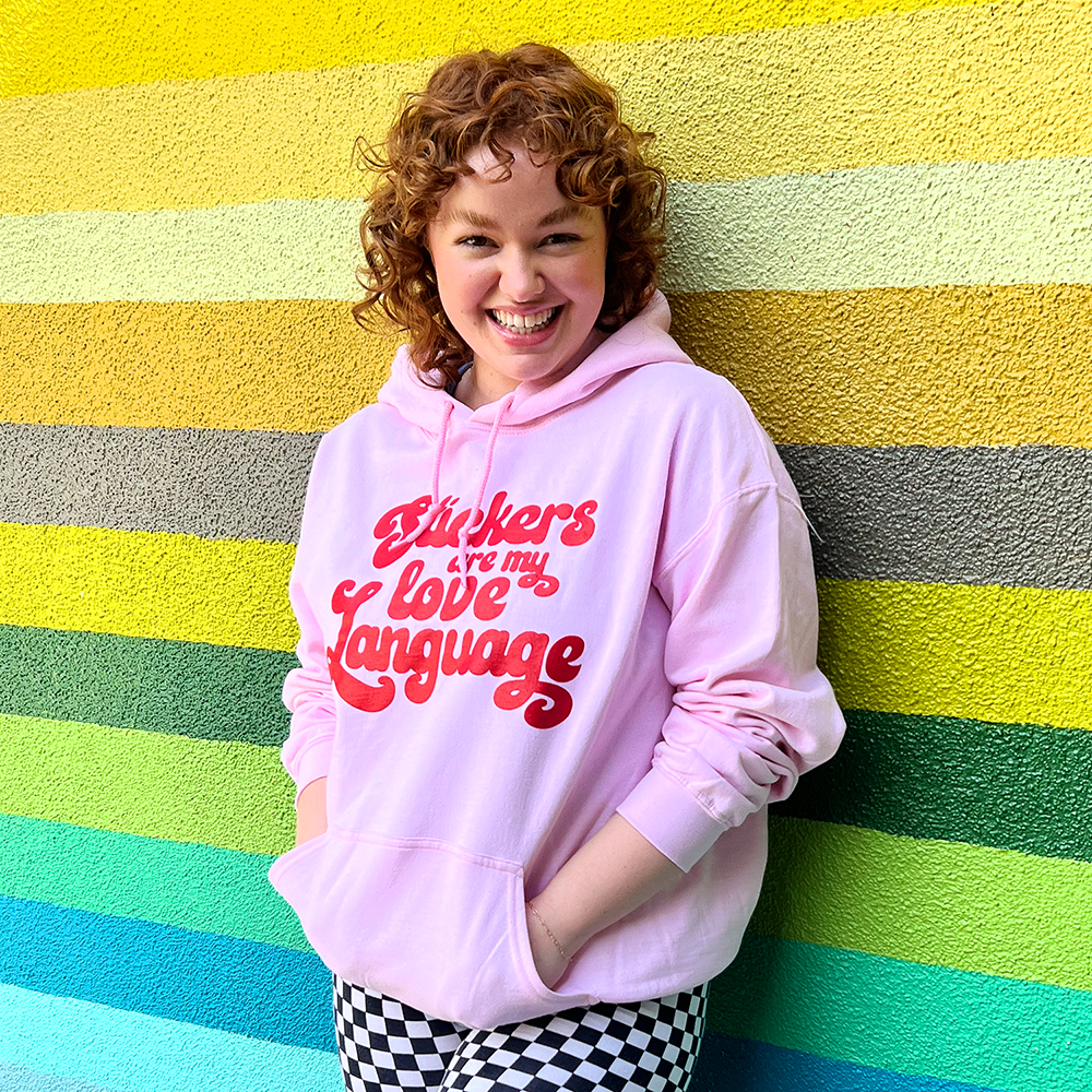 My Love Language Hoodie Sweatshirt: Pink