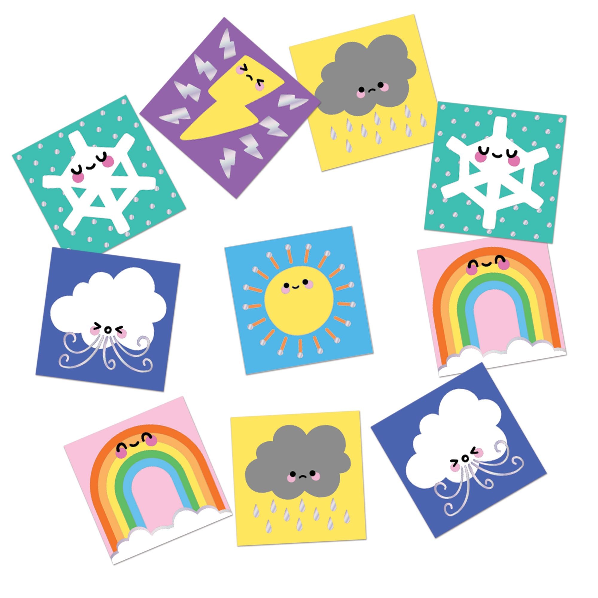 Cute Weather Sticker Flakes