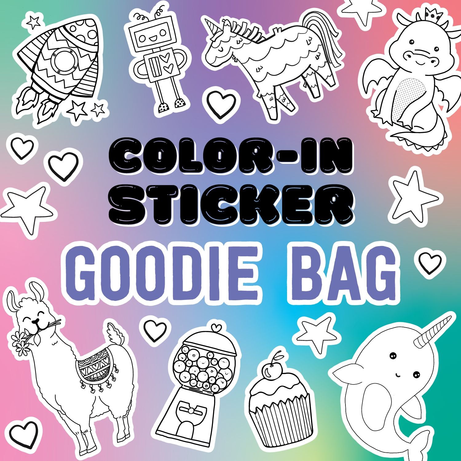 Color-in Sticker Goodie Bag
