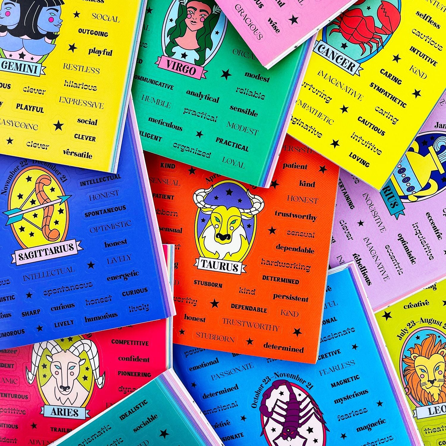 So. Many. Astrology Stickers. Book