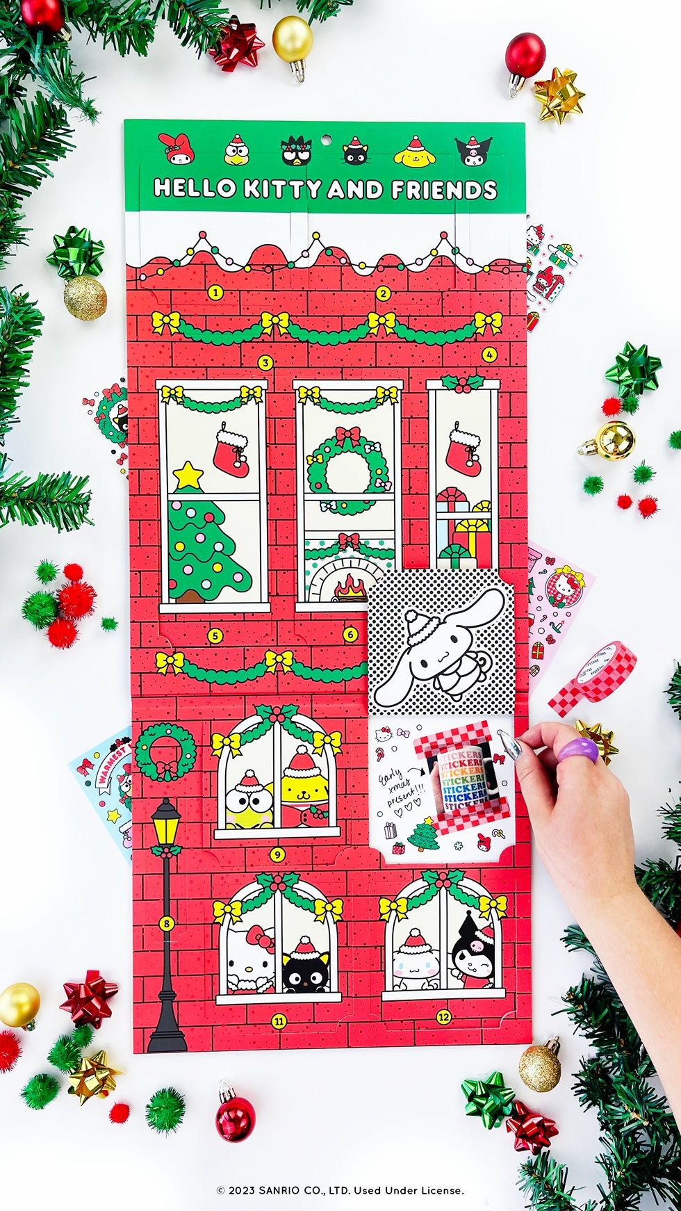 Hello Kitty And Friends Christmas Sticker Advent