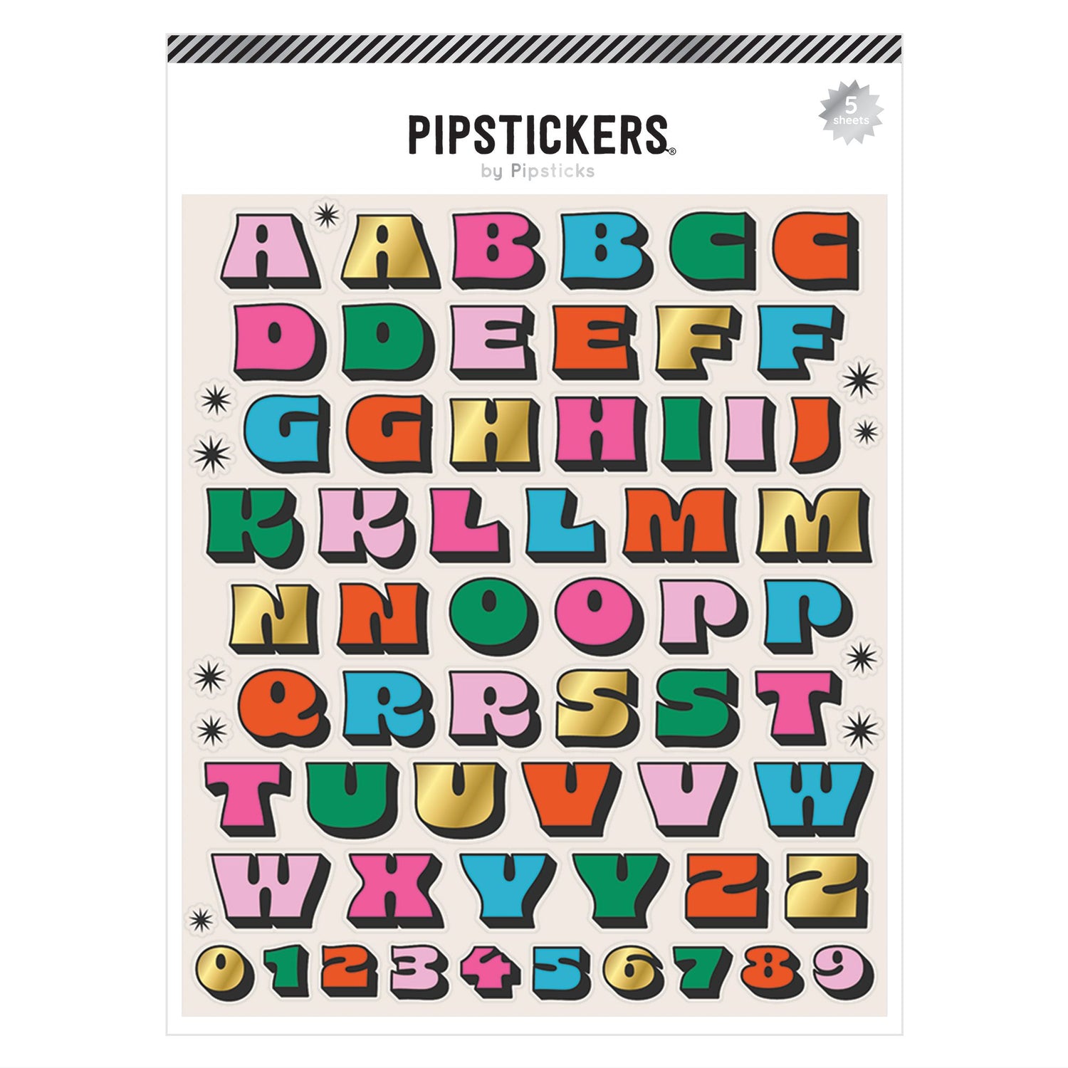 Color Me Retro Big Alphabet (5ct)