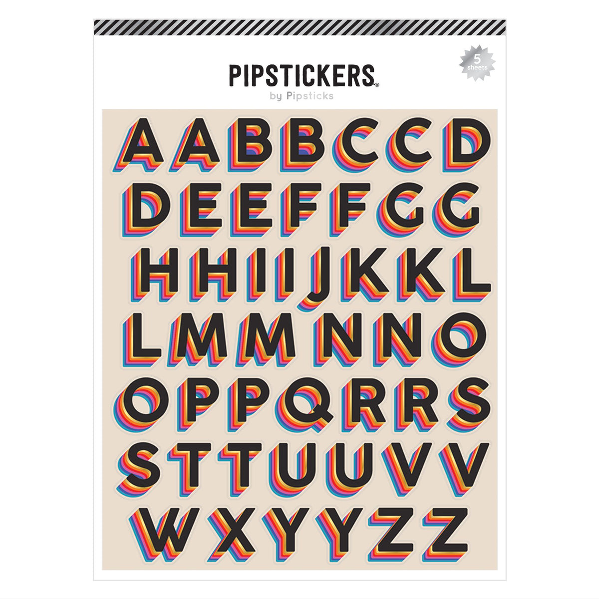 Color Letters Big Color Stacked Big Alphabet (5ct)