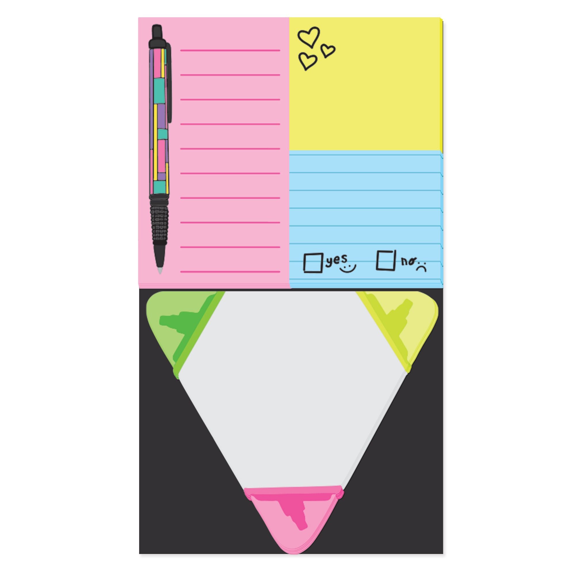 Fluorescent Flair Memo Pad Set