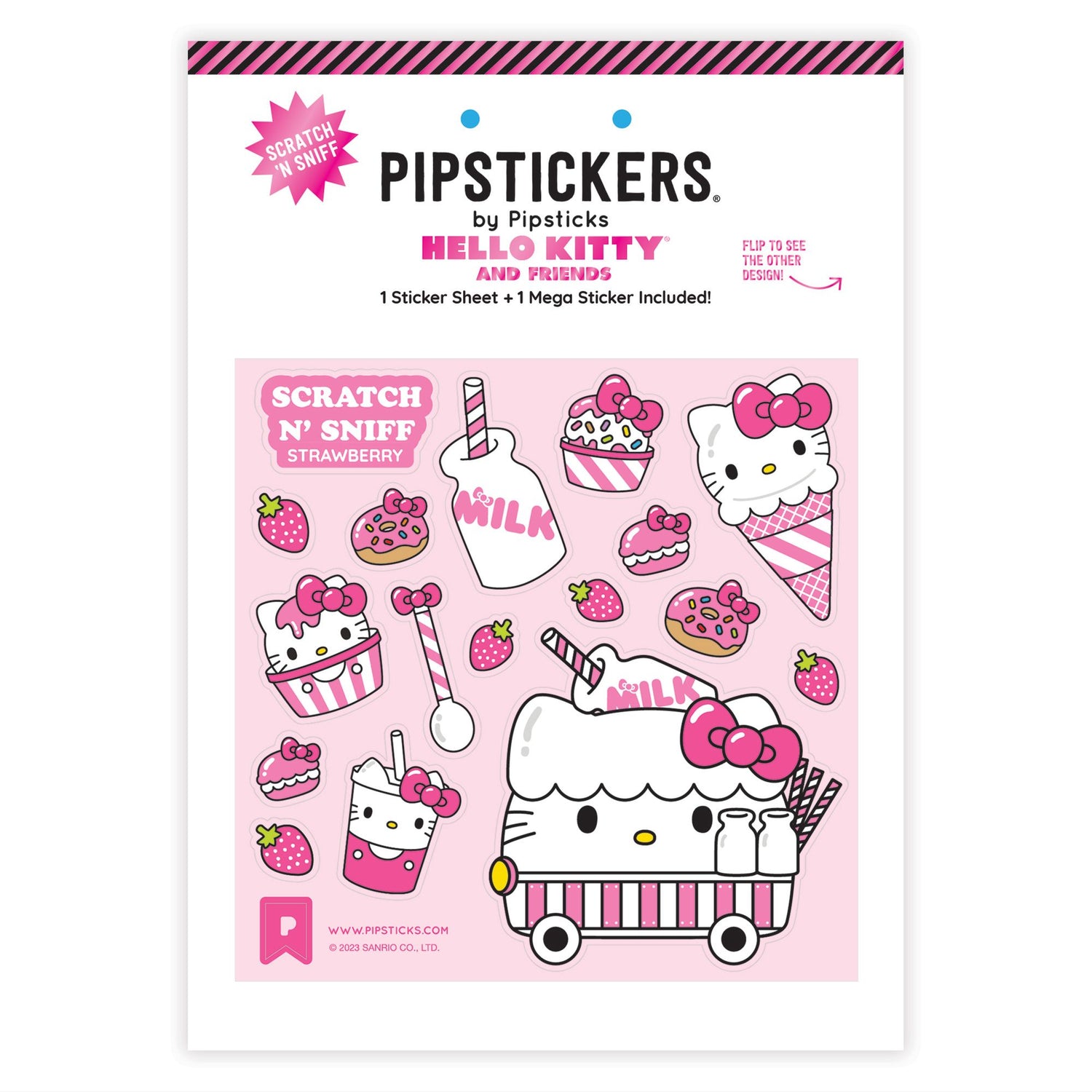 Hello Kitty Milk Cart Scratch 'n Sniff (2ct)