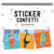 Polly Chrome Parrots Sticker Confetti