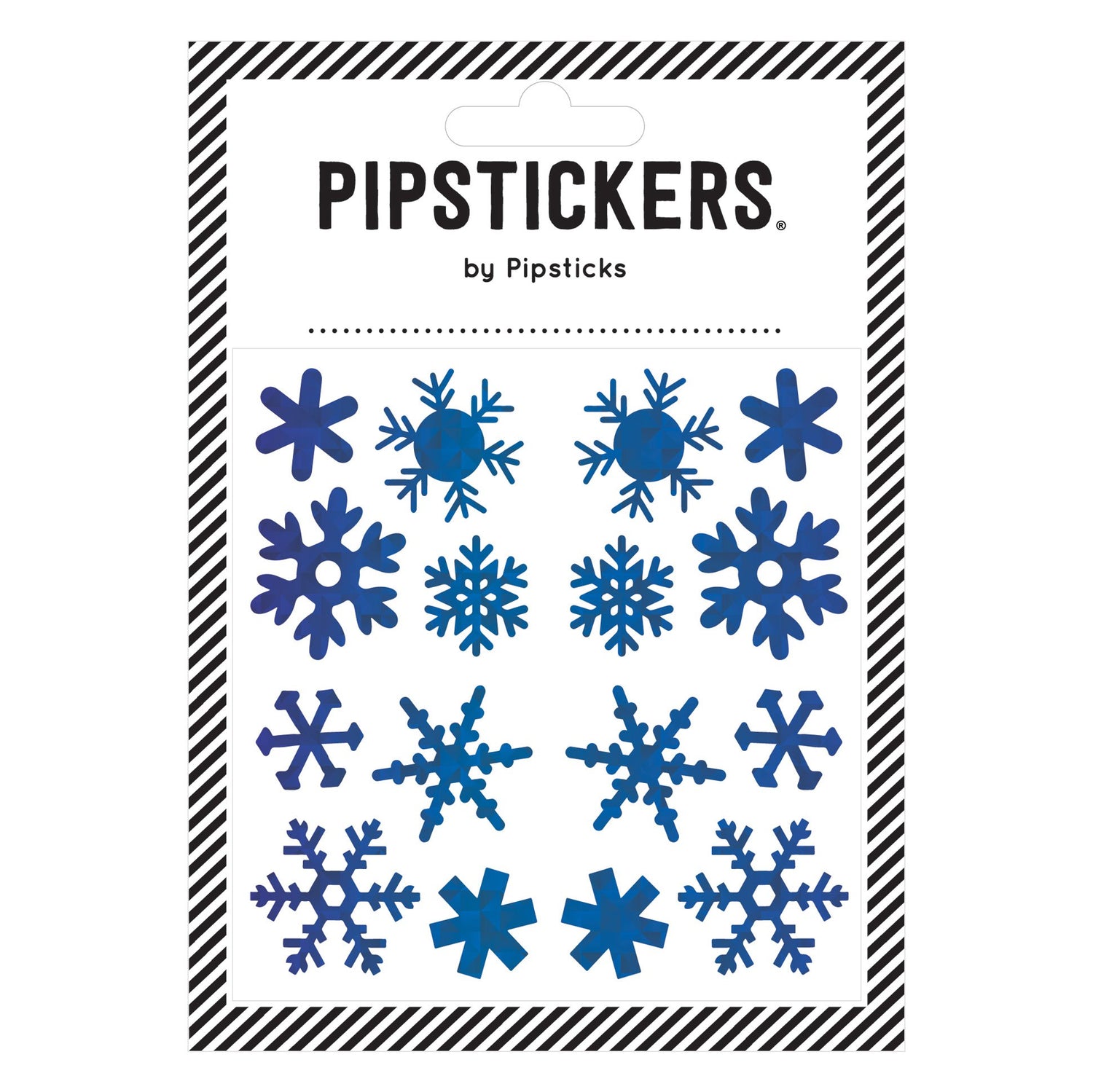 Blue Holographic Snowflakes