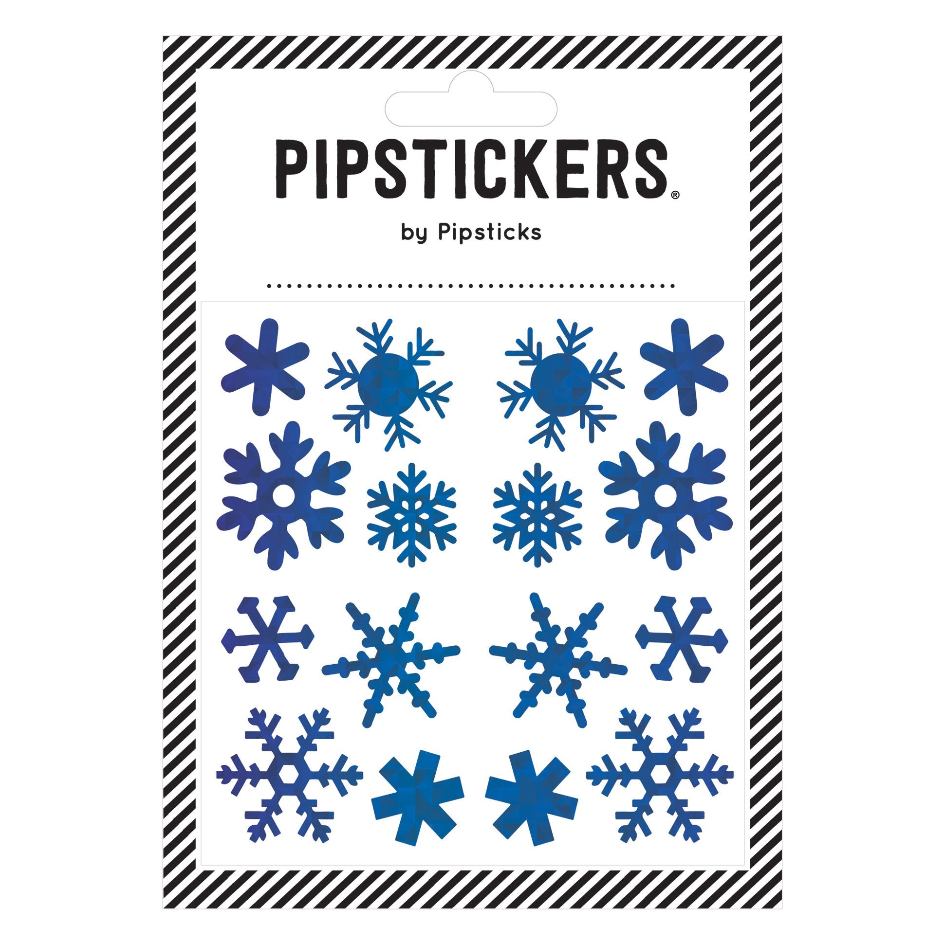 Blue Holographic Snowflakes