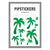 Green Holographic Palm Trees