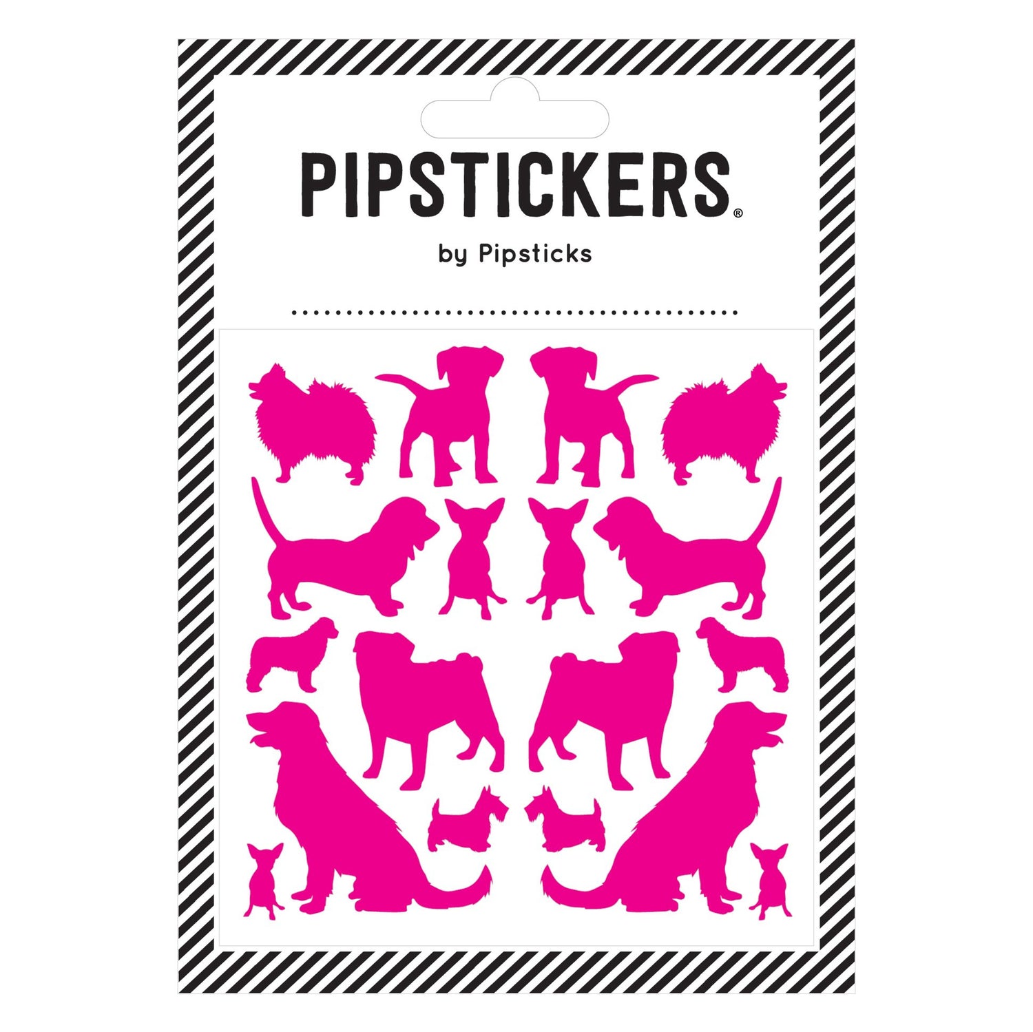 Pink Silhouette Dogs