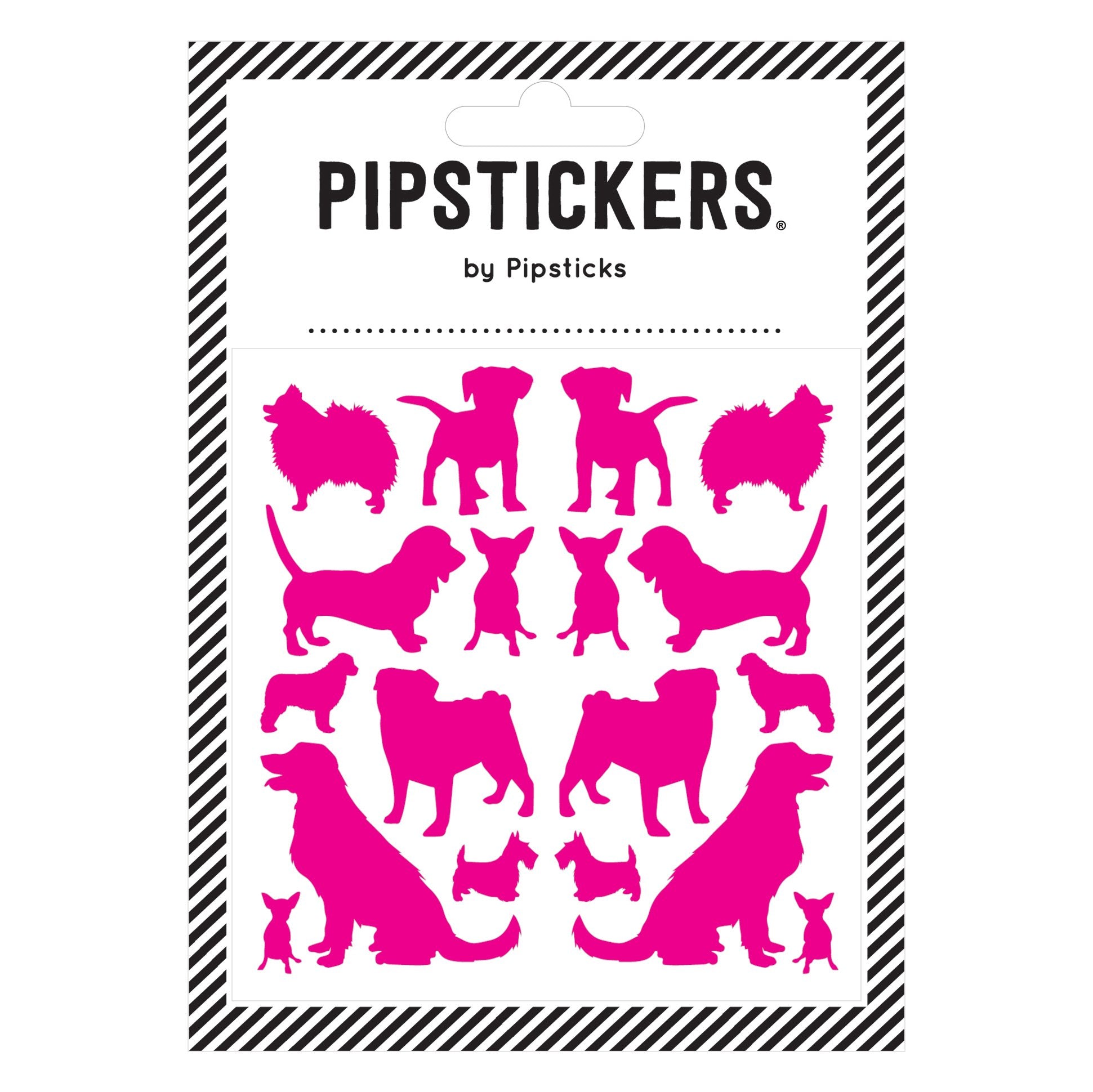 Pink Silhouette Dogs