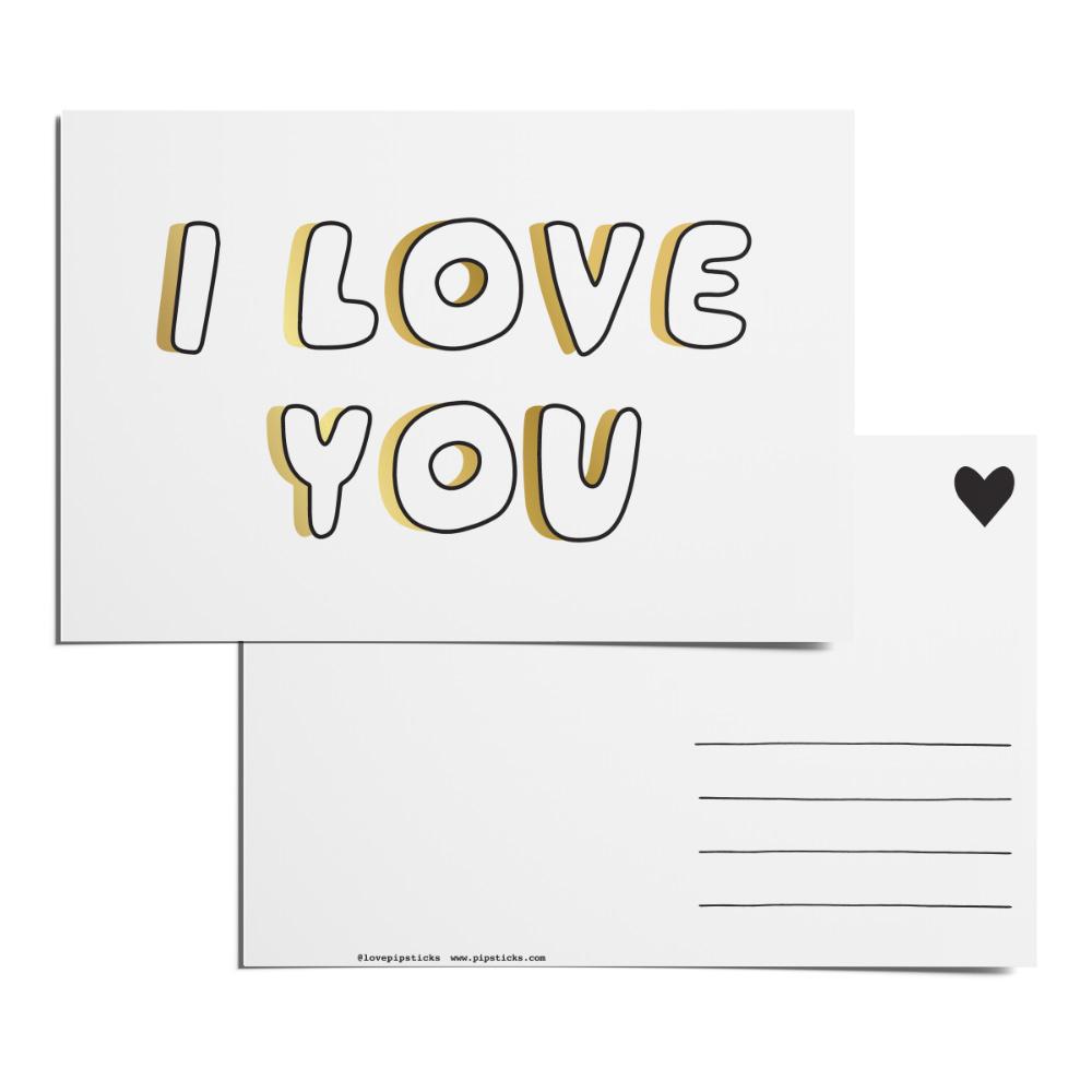 Color-in I Love You Postcard Pack