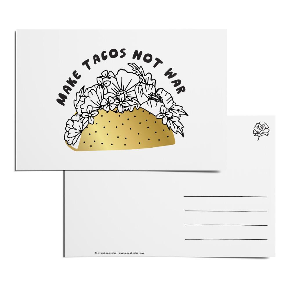 Make Tacos Not War Postcard Pack