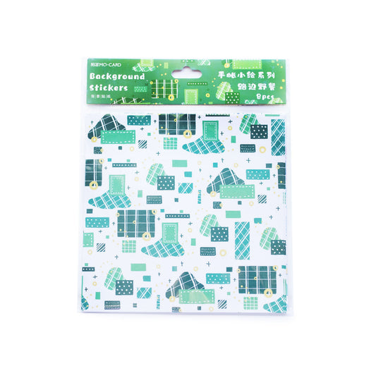 Abstract Background Sticker 8 Sheet Pack