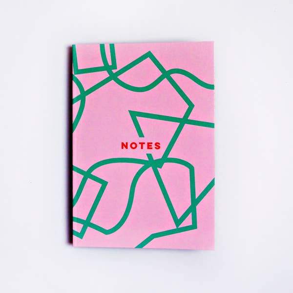 Pink Graphic Shapes Notebook by The Completist