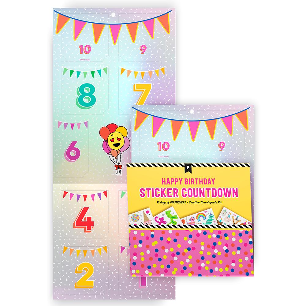 Happy Birthday Sticker Countdown Calendar