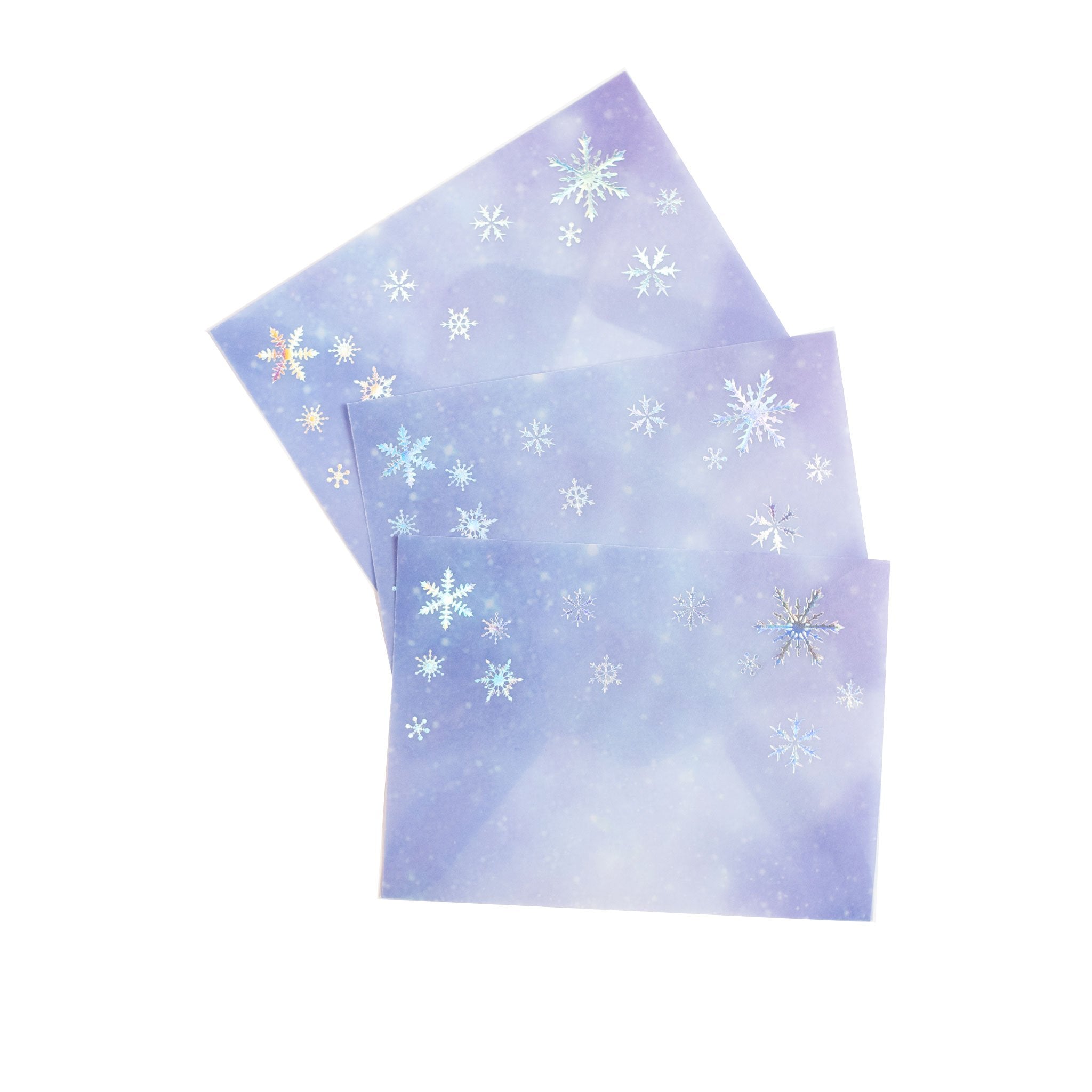 Translucent Winter Snowflake Envelope 3-Pack