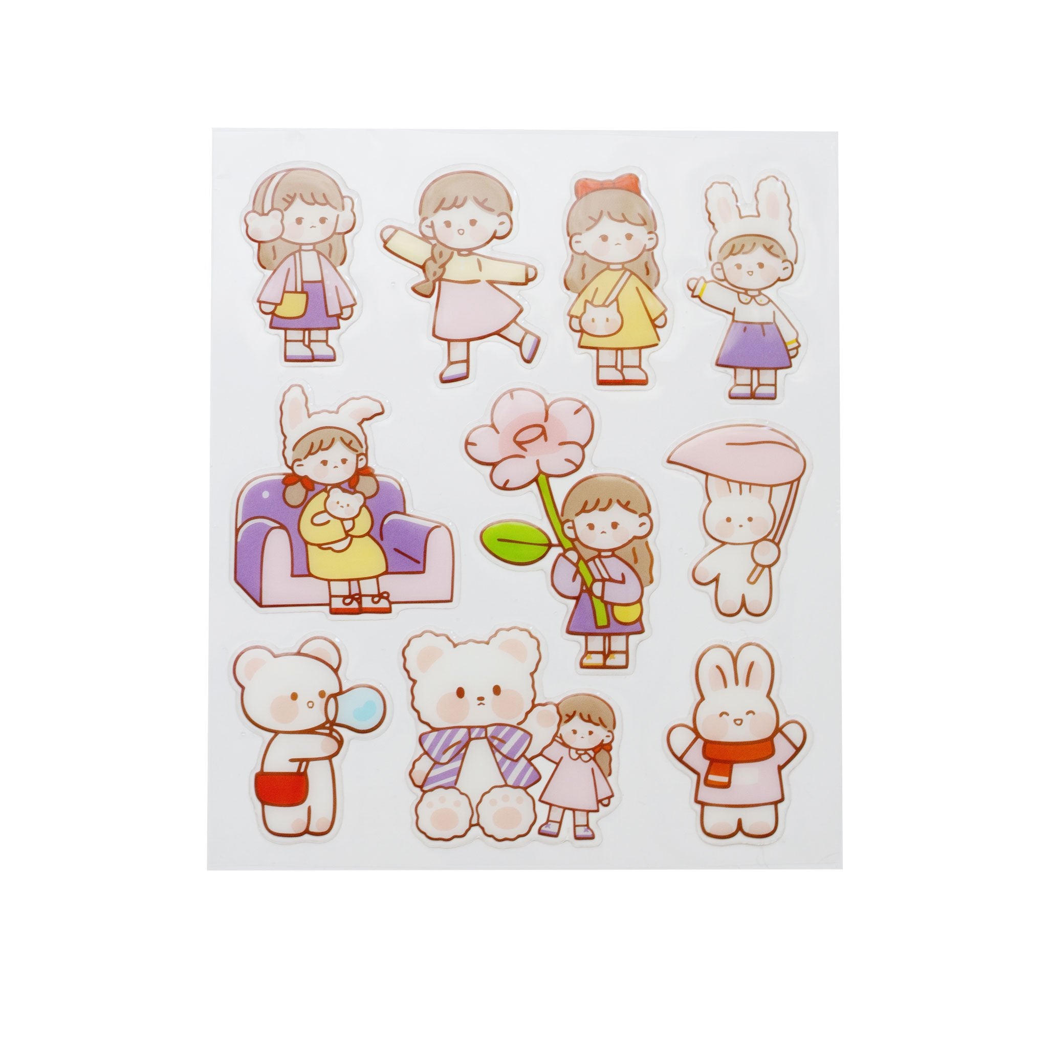Stick Me Girl & Bunny Sticker Sheets