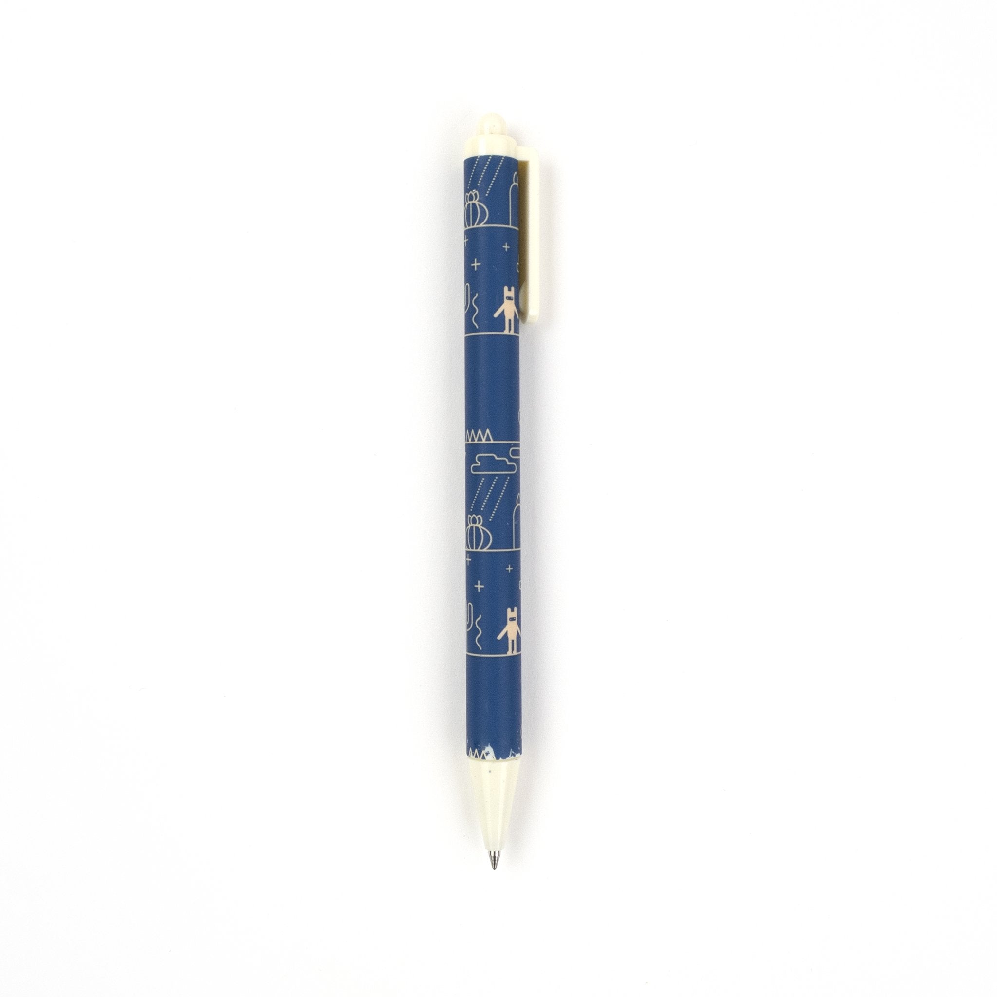 Blue Desert Brown Bear Click Gel Pen