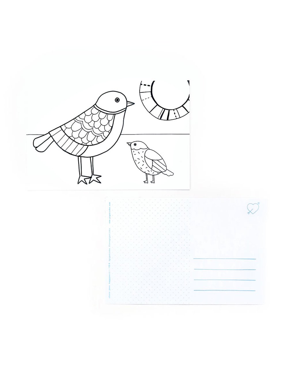 Color-in Birds Postcard Pack