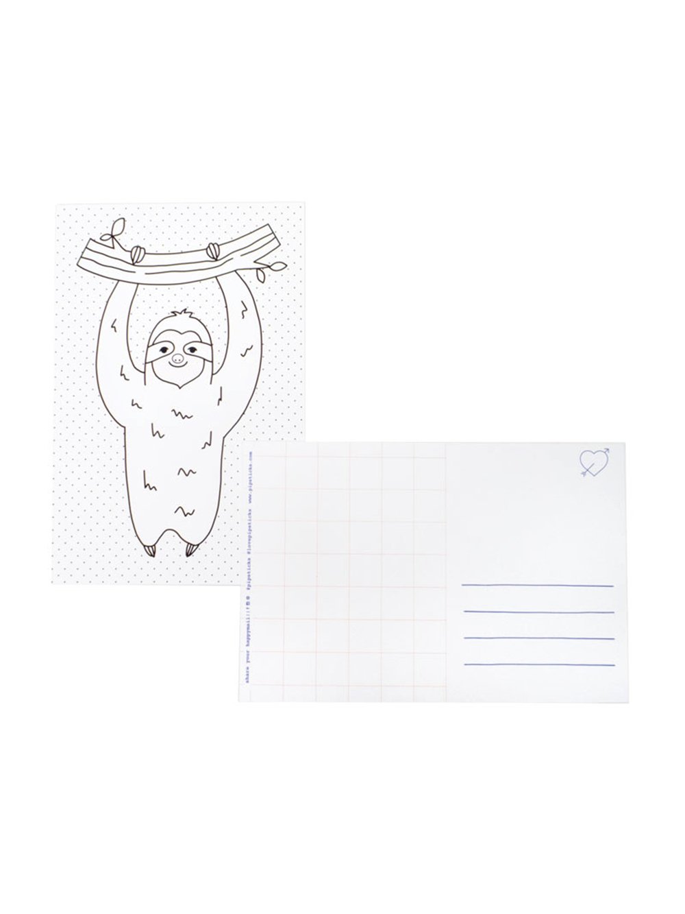 Color-in Sloth Postcard Pack