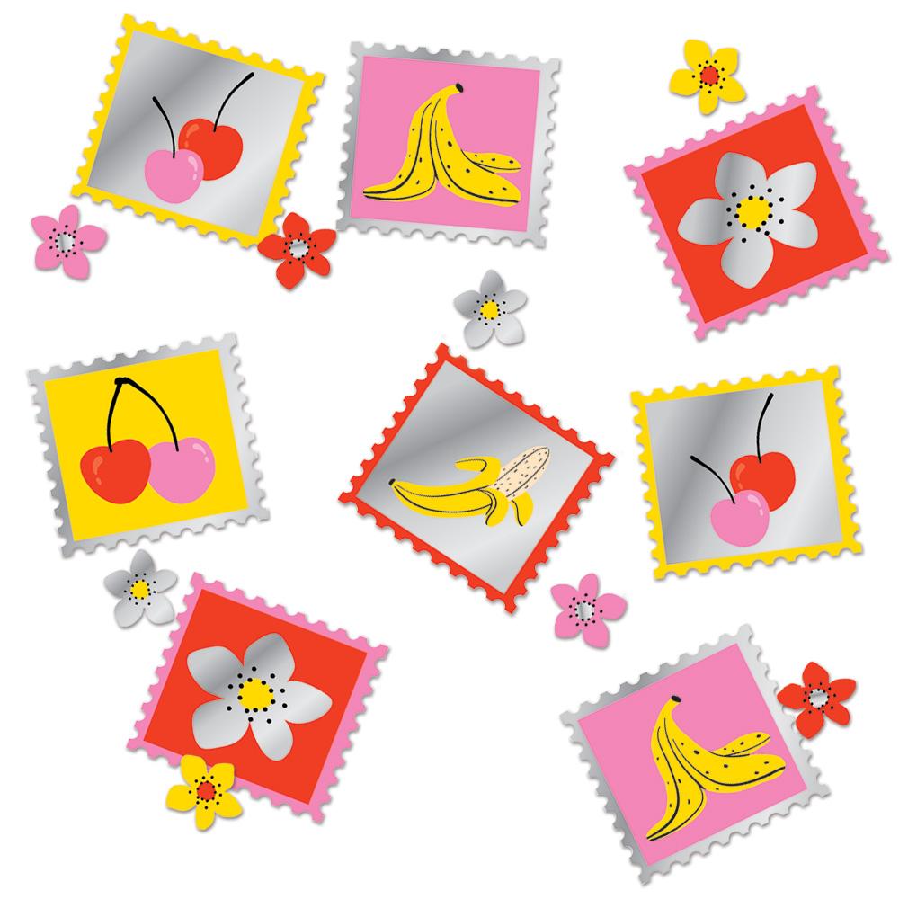 Fruit & Flowers Sticker Confetti
