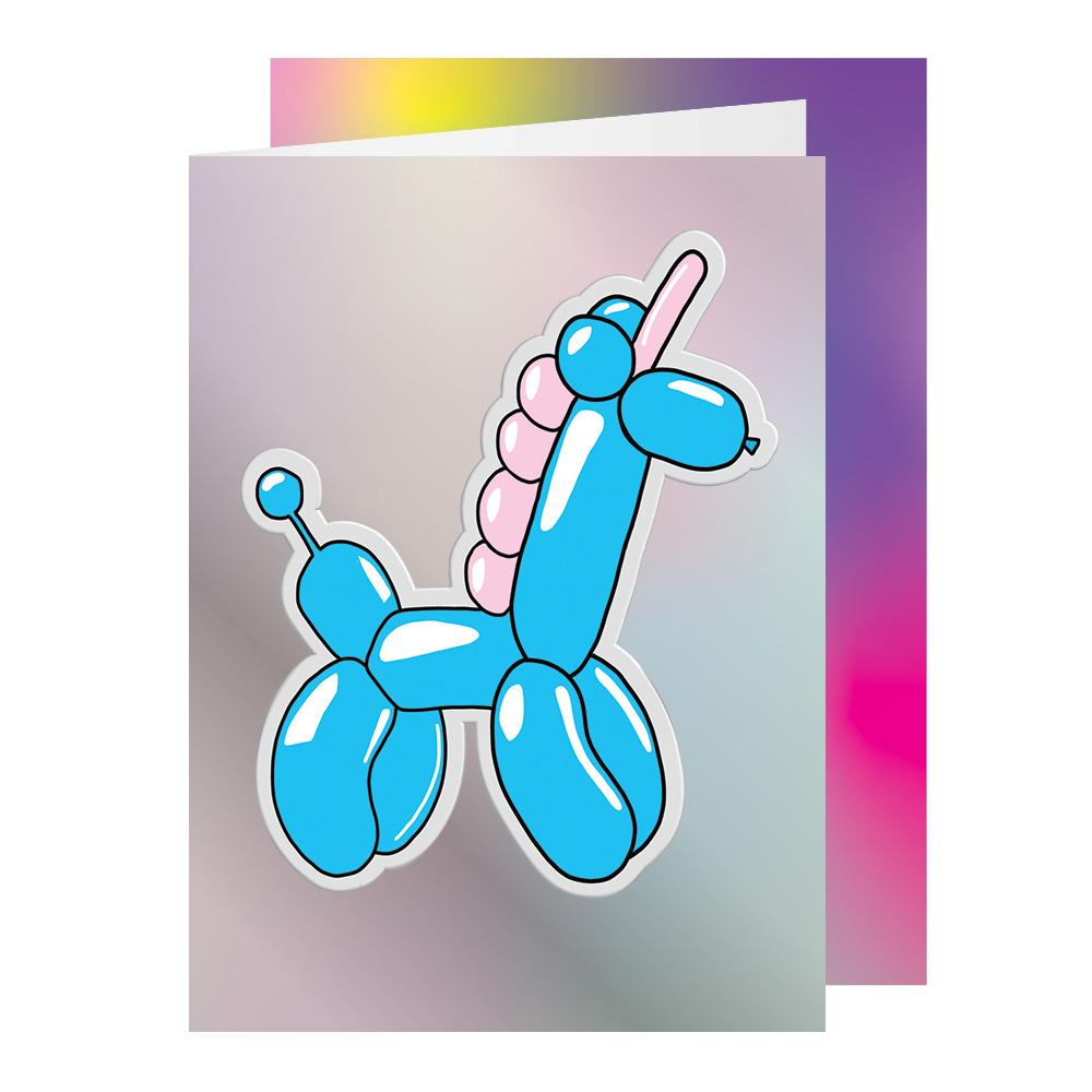 Big Puffy Balloon Animal Greeting Card