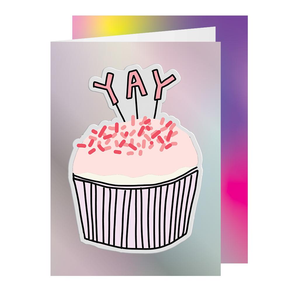 Big Puffy Cupcake Greeting Card
