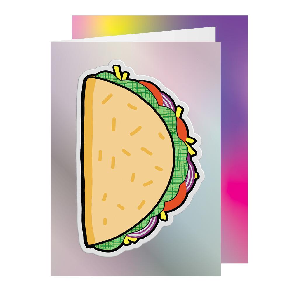 Big Puffy Taco Greeting Card