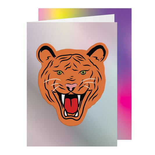 Big Puffy Tiger Greeting Card