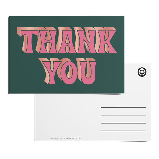 Blushing Thank You Postcard Pack