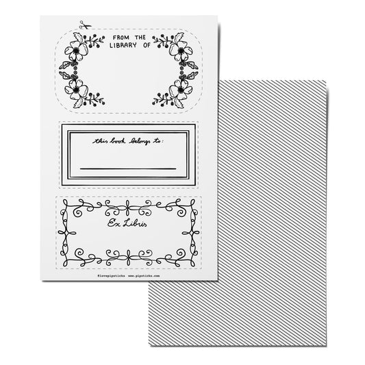 Color-in Bookplate Card Pack