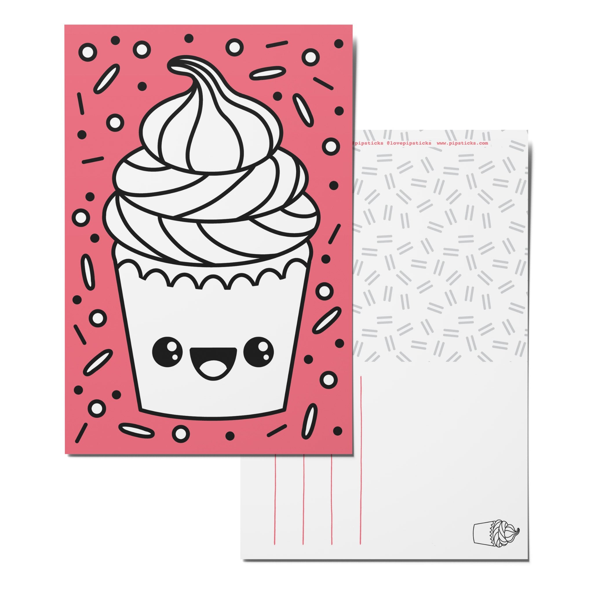 Color-in Cupcake Cutie Postcard Pack