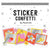 Fruit & Flowers Sticker Confetti